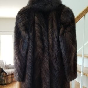 Mink Coat with Fox Trim